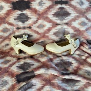 Cream church or pageant shoes